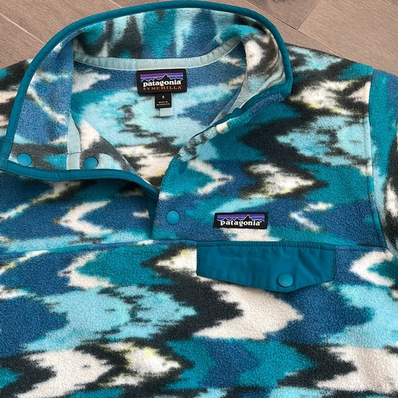 Patagonia Synchilla Fleece Pullover Sweater Trout Tales - Picture 3 of 4